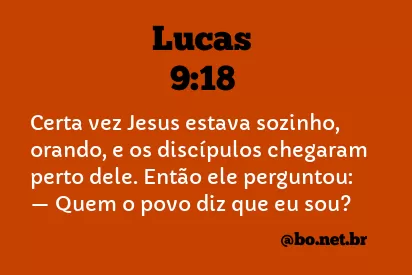 Lucas 9:18 NTLH
