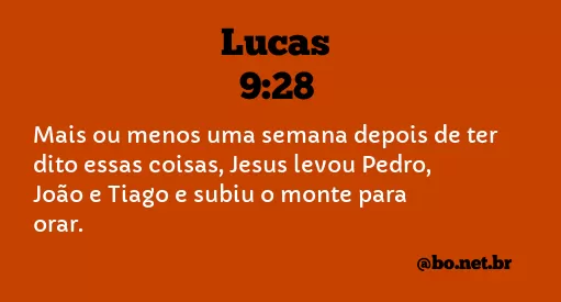 Lucas 9:28 NTLH