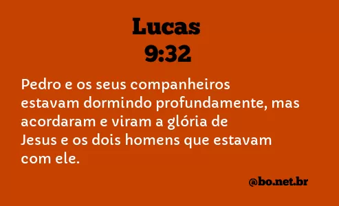 Lucas 9:32 NTLH