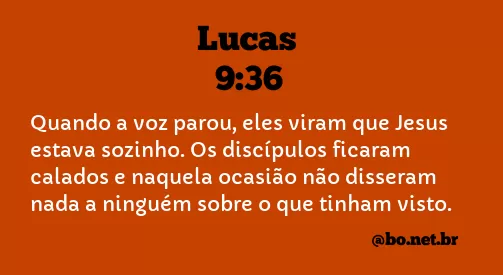 Lucas 9:36 NTLH