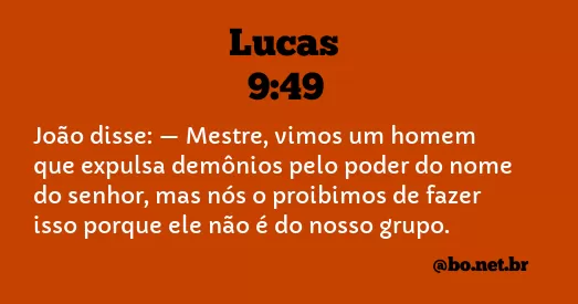Lucas 9:49 NTLH