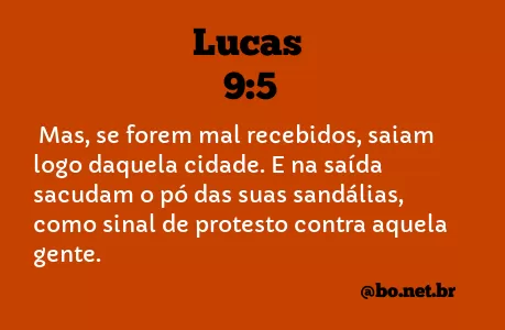 Lucas 9:5 NTLH