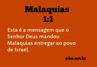 Malaquias 1:1 NTLH