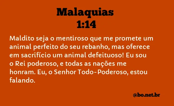 Malaquias 1:14 NTLH