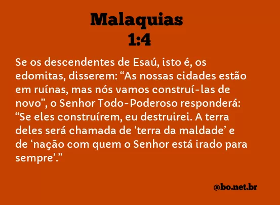 Malaquias 1:4 NTLH