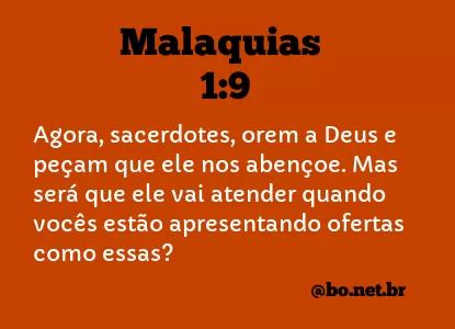 Malaquias 1:9 NTLH
