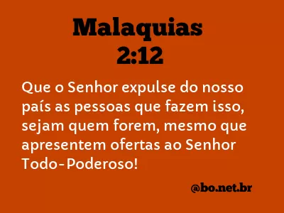 Malaquias 2:12 NTLH