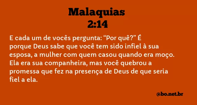 Malaquias 2:14 NTLH