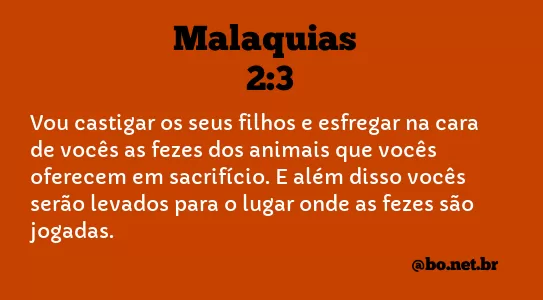 Malaquias 2:3 NTLH