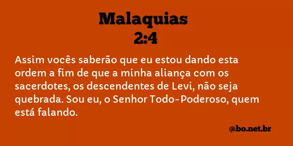 Malaquias 2:4 NTLH