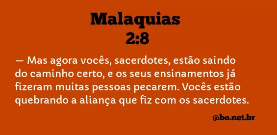 Malaquias 2:8 NTLH
