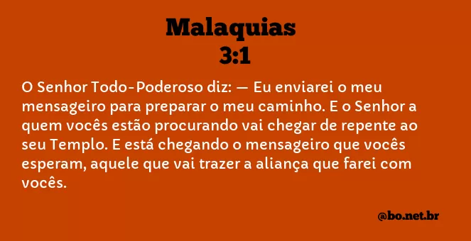 Malaquias 3:1 NTLH