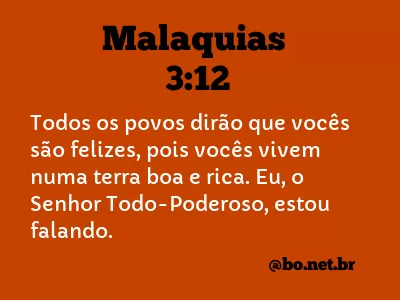 Malaquias 3:12 NTLH