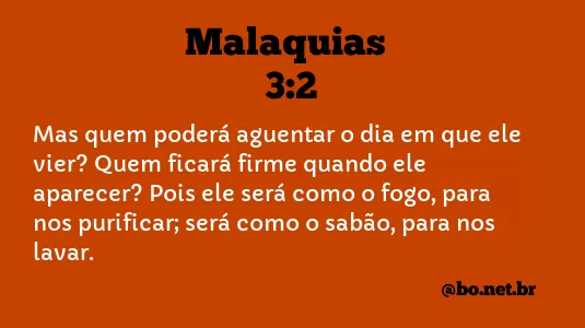 Malaquias 3:2 NTLH
