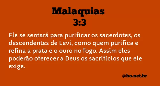 Malaquias 3:3 NTLH