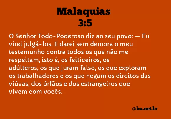 Malaquias 3:5 NTLH