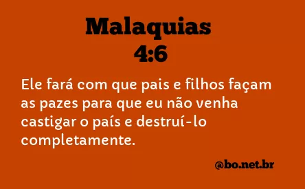 Malaquias 4:6 NTLH