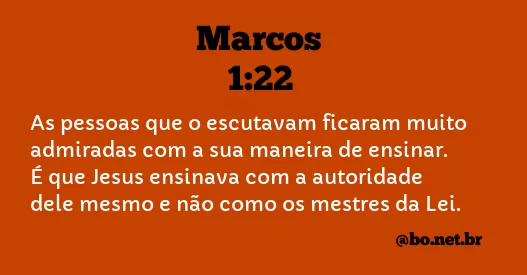 Marcos 1:22 NTLH