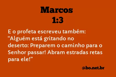 Marcos 1:3 NTLH
