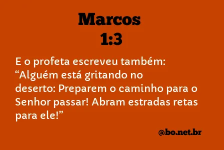 Marcos 1:3 NTLH