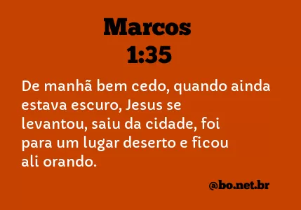 Marcos 1:35 NTLH
