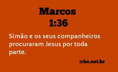 Marcos 1:36 NTLH