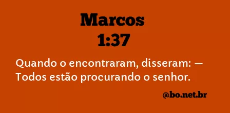Marcos 1:37 NTLH