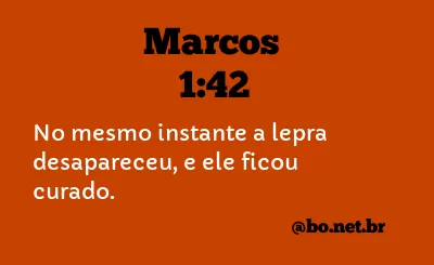 Marcos 1:42 NTLH