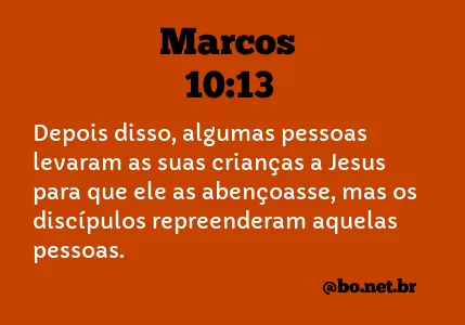 Marcos 10:13 NTLH