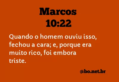 Marcos 10:22 NTLH