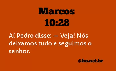 Marcos 10:28 NTLH