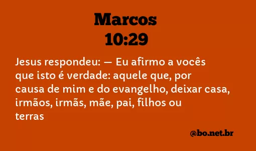Marcos 10:29 NTLH