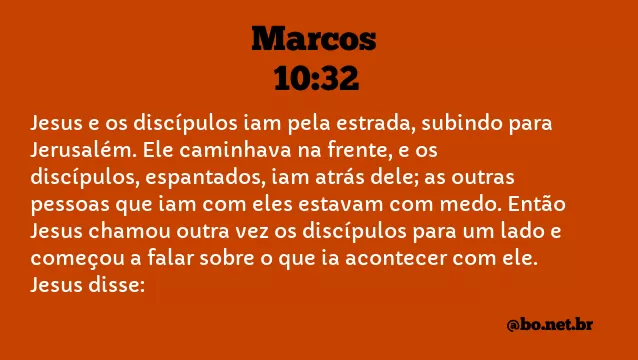 Marcos 10:32 NTLH