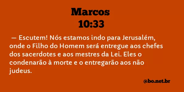 Marcos 10:33 NTLH