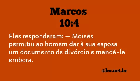 Marcos 10:4 NTLH