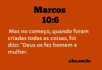 Marcos 10:6 NTLH