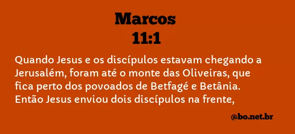 Marcos 11:1 NTLH