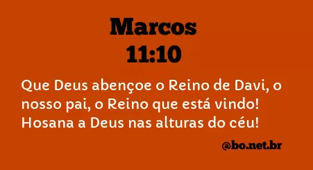 Marcos 11:10 NTLH