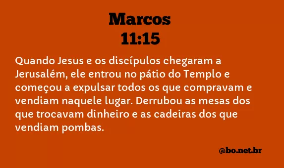 Marcos 11:15 NTLH