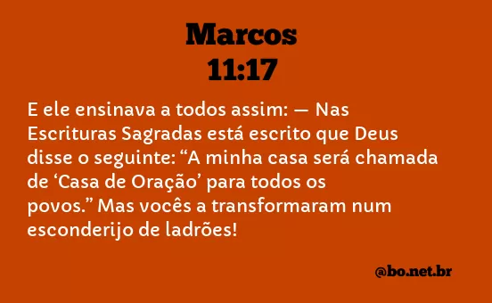 Marcos 11:17 NTLH