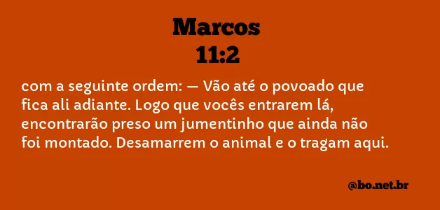 Marcos 11:2 NTLH
