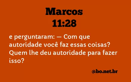 Marcos 11:28 NTLH