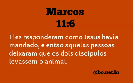 Marcos 11:6 NTLH