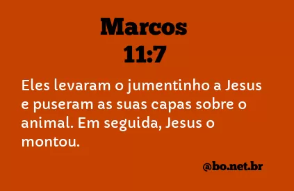 Marcos 11:7 NTLH