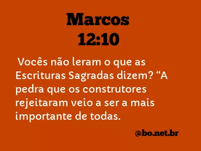 Marcos 12:10 NTLH