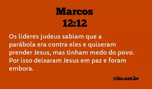 Marcos 12:12 NTLH