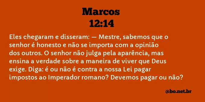 Marcos 12:14 NTLH