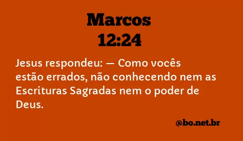 Marcos 12:24 NTLH
