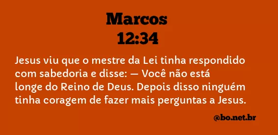 Marcos 12:34 NTLH