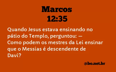 Marcos 12:35 NTLH